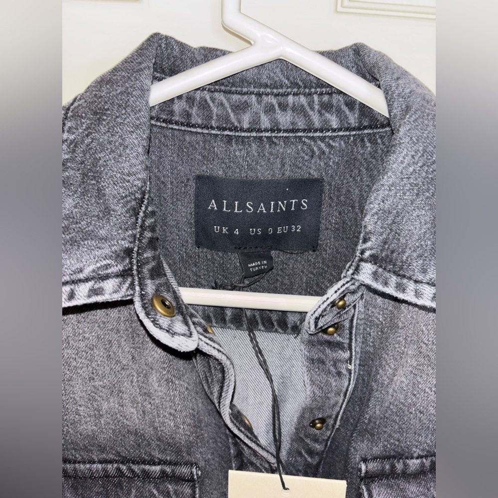 New AllSaints Blair Denim dress Size 0​ - Picture 8 of 14
